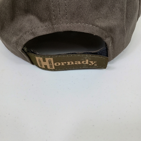 Hornady Cap Khaki Green OS Embroid Logo Hook Loop Closure Baseball Trucker Hat - Picture 6 of 11